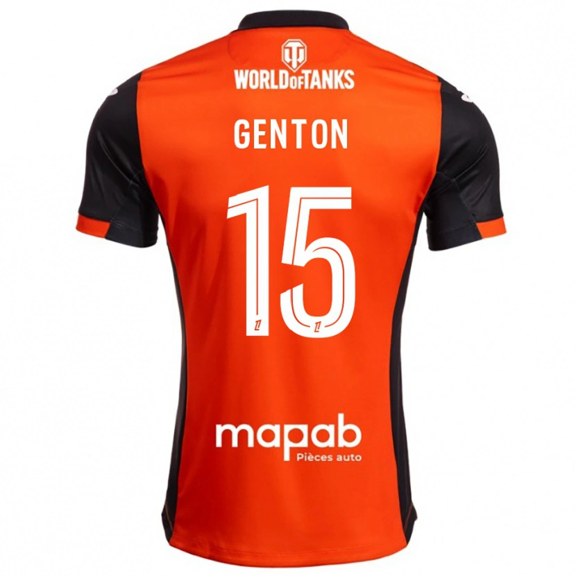 Danxen Dámské Enzo Genton #15 Černá Oranžová Domů Hráčské Dresy 2025/26 Dres