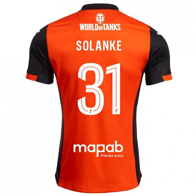 Danxen Dámské Ade Solanke #31 Černá Oranžová Domů Hráčské Dresy 2025/26 Dres