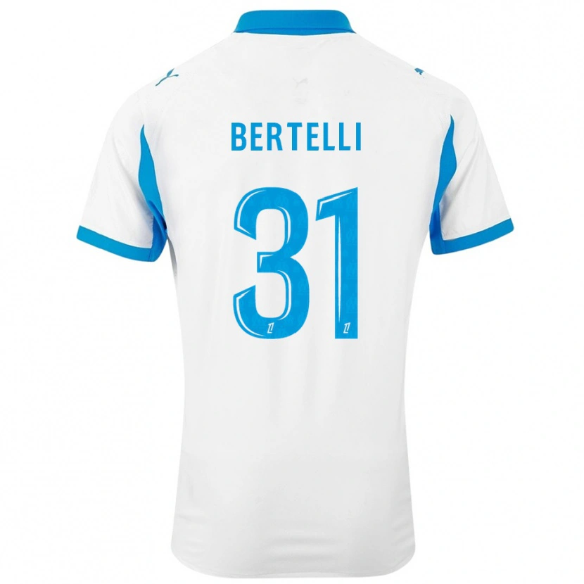 Danxen Dámské Ugo Bertelli #31 Bílá Nebesky Modrá Domů Hráčské Dresy 2025/26 Dres