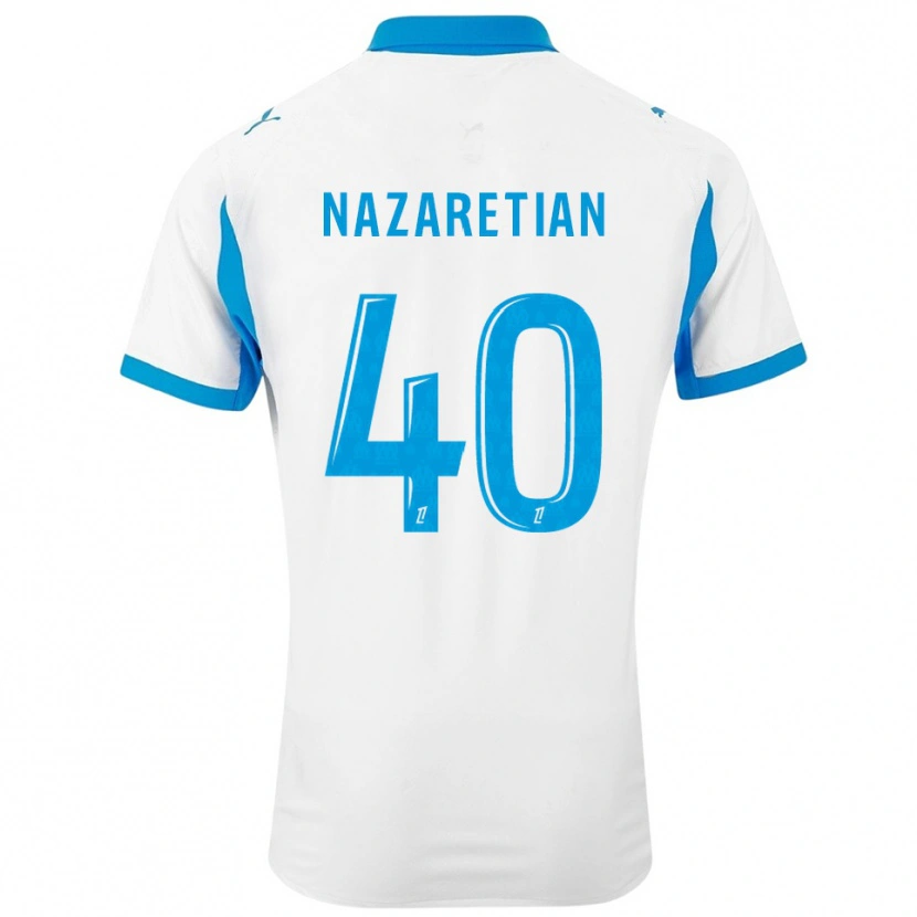 Danxen Dámské Manuel Nazaretian #40 Bílá Nebesky Modrá Domů Hráčské Dresy 2025/26 Dres