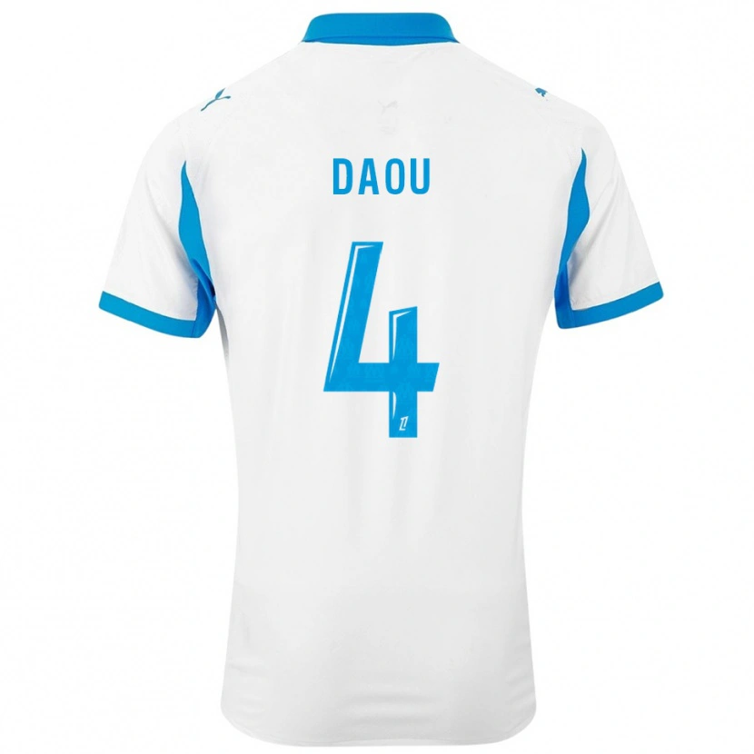 Danxen Dámské Raimane Daou #4 Bílá Nebesky Modrá Domů Hráčské Dresy 2025/26 Dres