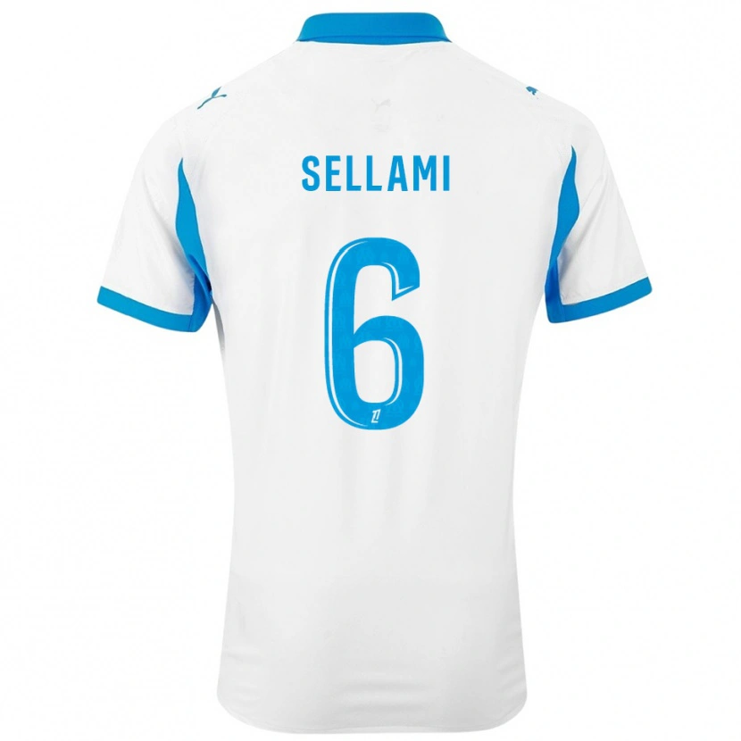 Danxen Dámské Yanis Sellami #6 Bílá Nebesky Modrá Domů Hráčské Dresy 2025/26 Dres