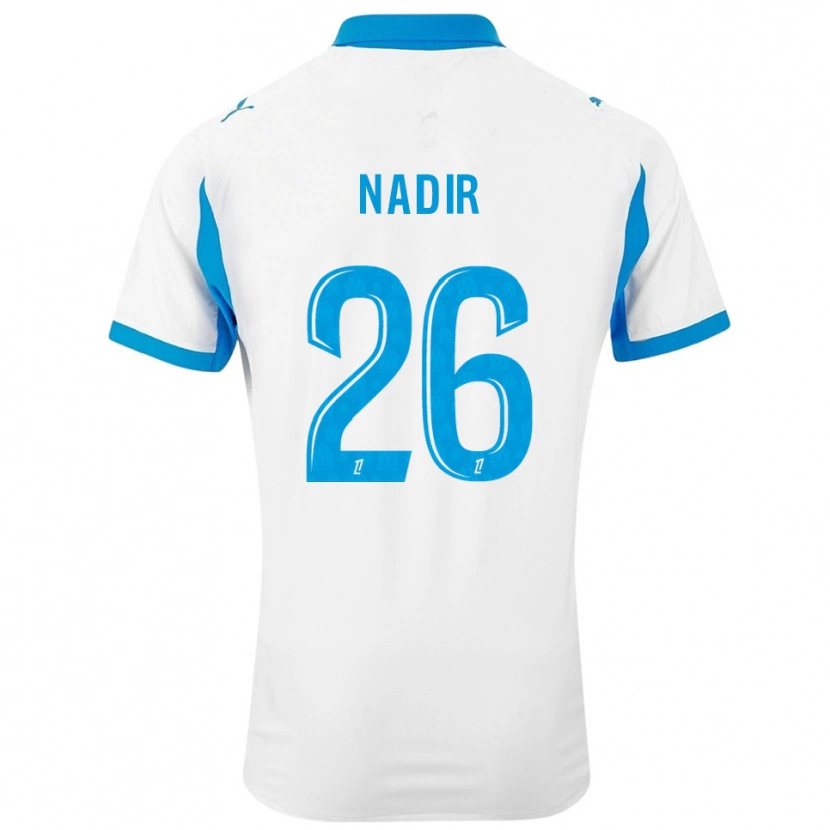 Danxen Dámské Bilal Nadir #26 Bílá Nebesky Modrá Domů Hráčské Dresy 2025/26 Dres