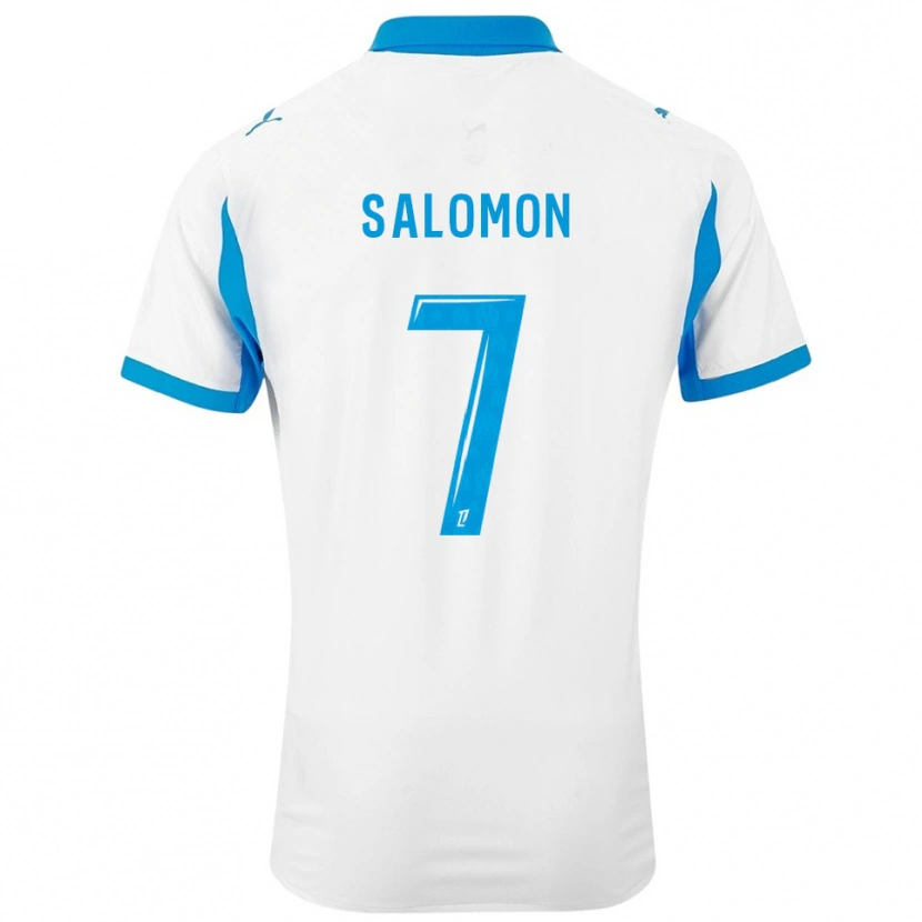 Danxen Dámské Maëva Salomon #7 Bílá Nebesky Modrá Domů Hráčské Dresy 2025/26 Dres