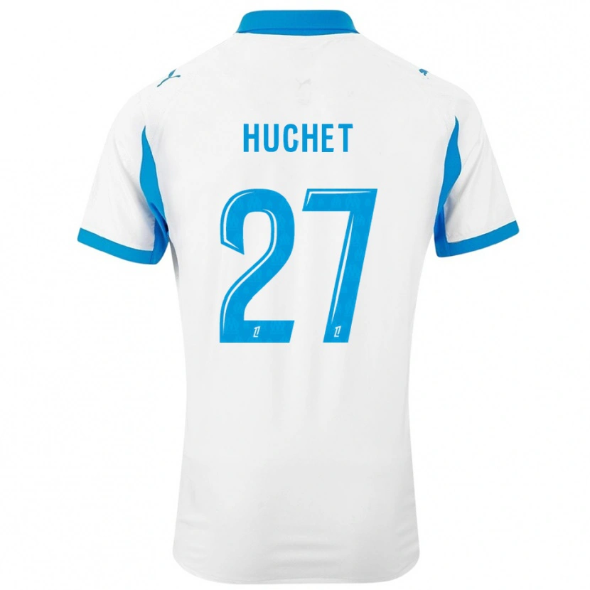 Danxen Dámské Sarah Huchet #27 Bílá Nebesky Modrá Domů Hráčské Dresy 2025/26 Dres