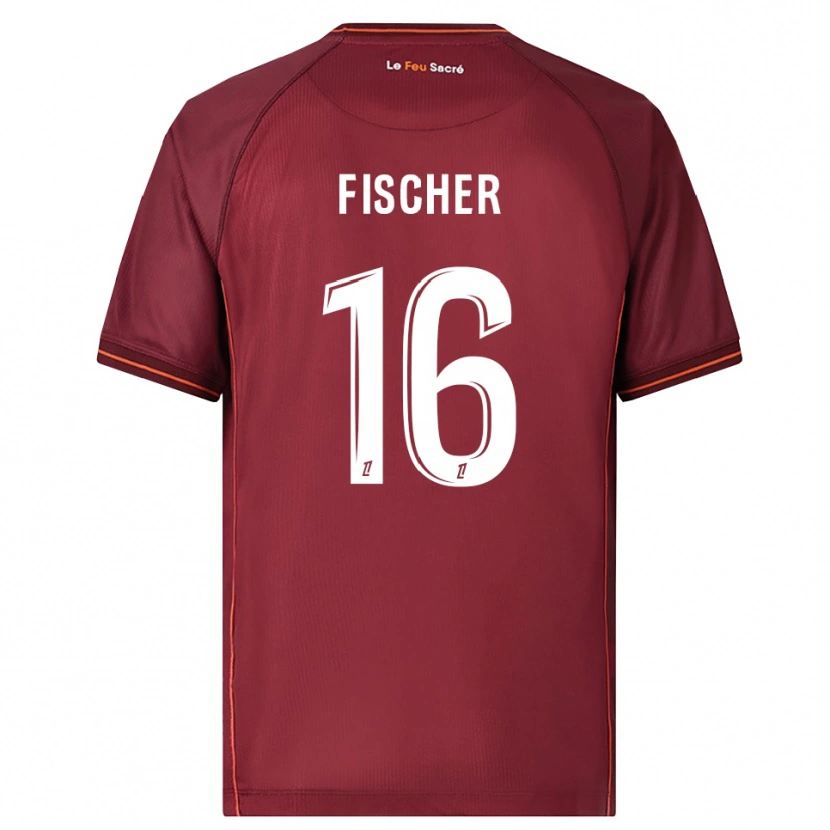 Danxen Dámské Jonathan Fischer #16 Burgundská Bílá Domů Hráčské Dresy 2025/26 Dres