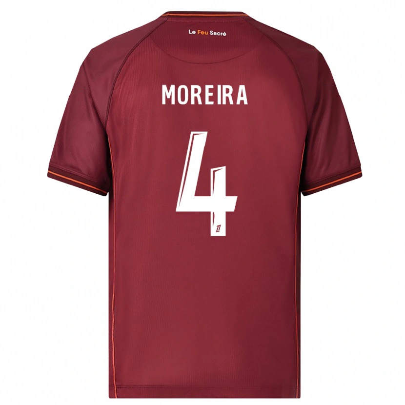 Danxen Dámské Clara Moreira #4 Burgundská Bílá Domů Hráčské Dresy 2025/26 Dres