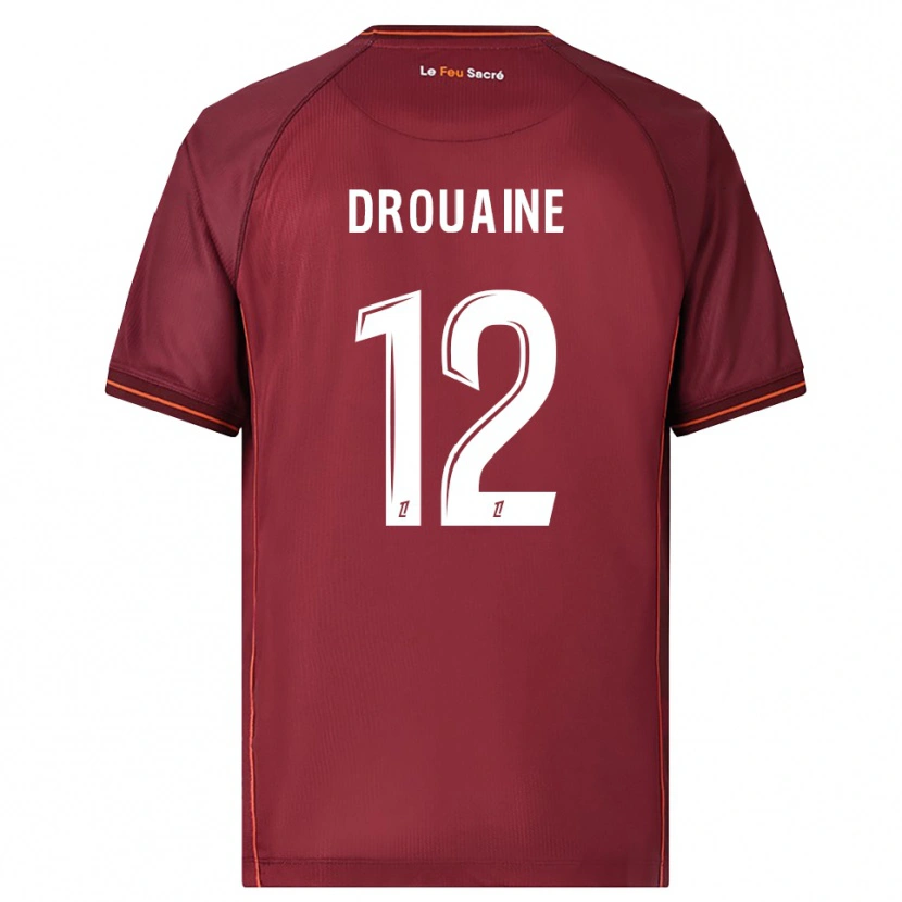 Danxen Dámské Mathieu Drouaine #12 Burgundská Bílá Domů Hráčské Dresy 2025/26 Dres