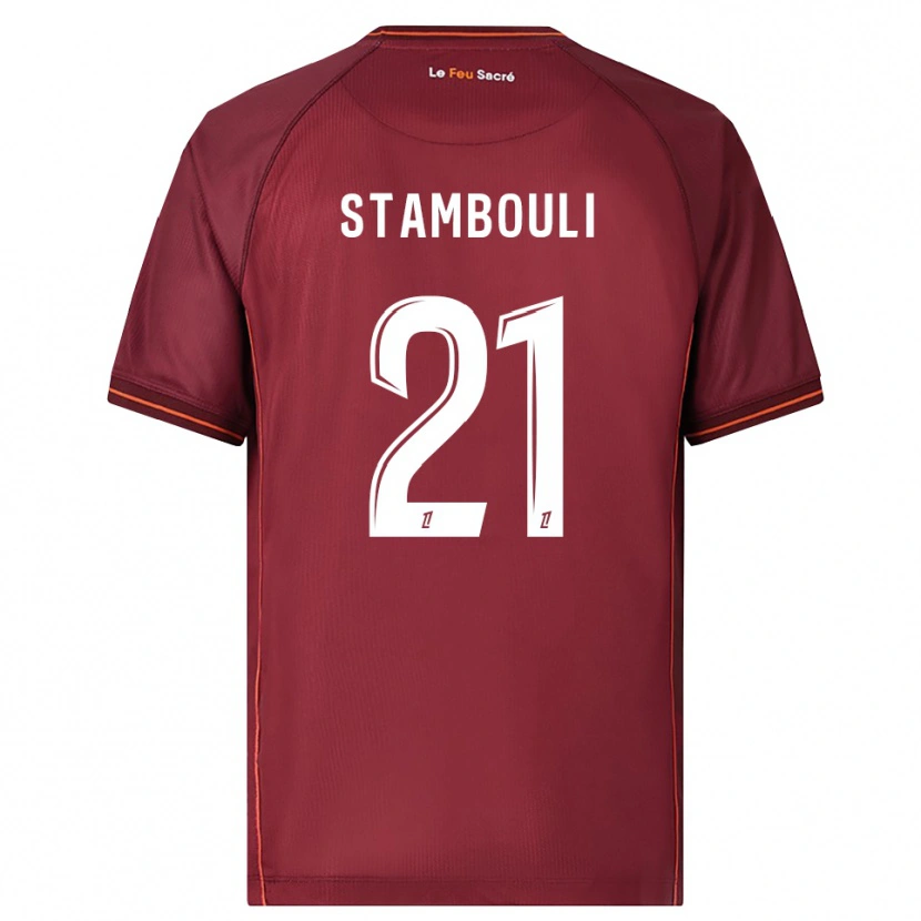 Danxen Dámské Benjamin Stambouli #21 Burgundská Bílá Domů Hráčské Dresy 2025/26 Dres