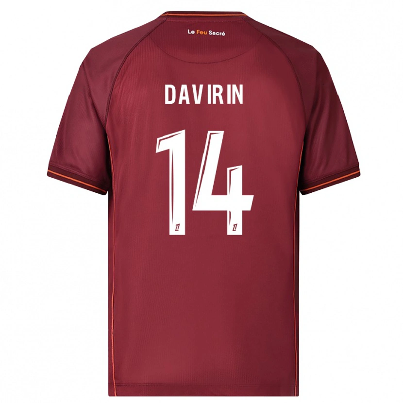 Danxen Dámské Pierre-Alexandre Davirin #14 Burgundská Bílá Domů Hráčské Dresy 2025/26 Dres