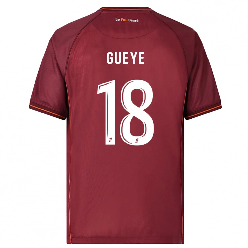 Danxen Dámské Idrissa Gueye #18 Burgundská Bílá Domů Hráčské Dresy 2025/26 Dres