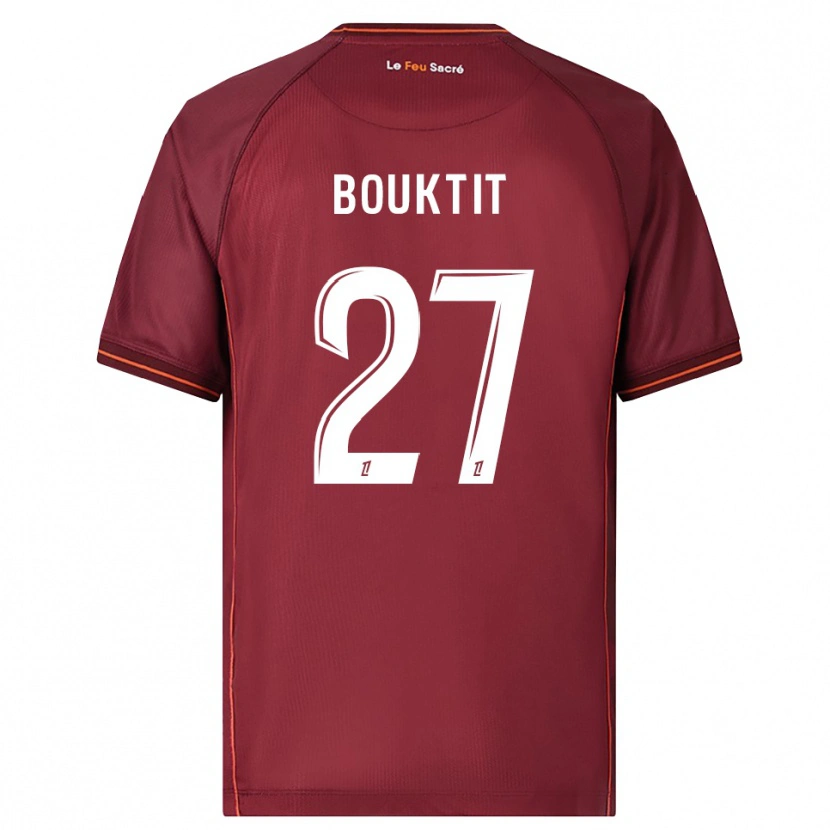 Danxen Dámské Assia Bouktit #27 Burgundská Bílá Domů Hráčské Dresy 2025/26 Dres