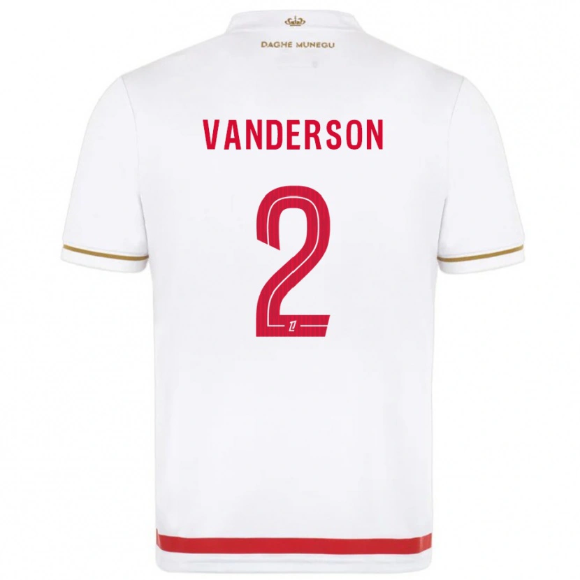 Danxen Dámské Vanderson #2 Červená Bílá Domů Hráčské Dresy 2025/26 Dres