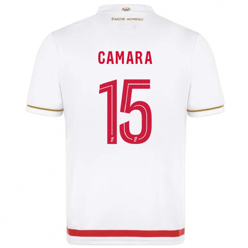 Danxen Dámské Lamine Camara #15 Červená Bílá Domů Hráčské Dresy 2025/26 Dres