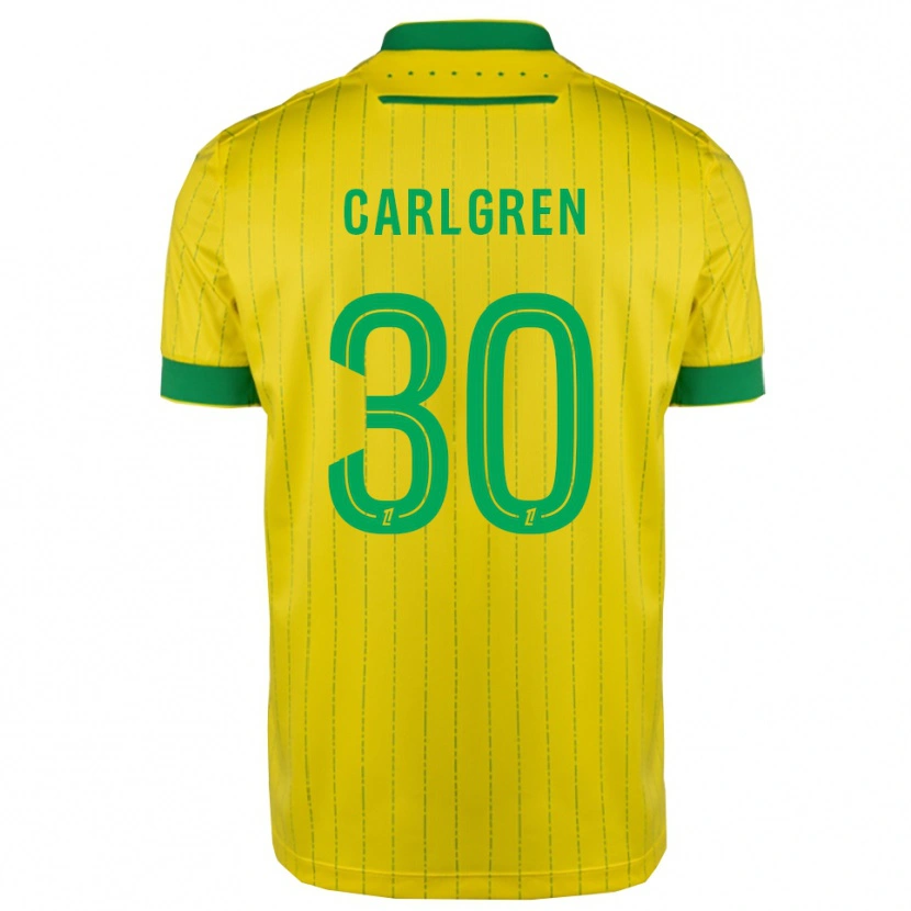 Danxen Dámské Patrik Carlgren #30 Žlutá Zelená Domů Hráčské Dresy 2025/26 Dres