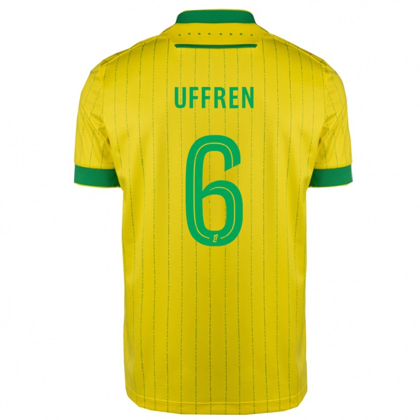 Danxen Dámské Manon Uffren #6 Žlutá Zelená Domů Hráčské Dresy 2025/26 Dres