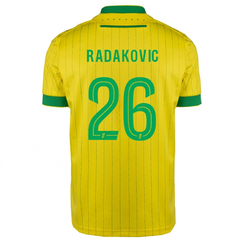 Danxen Dámské Uros Radakovic #26 Žlutá Zelená Domů Hráčské Dresy 2025/26 Dres