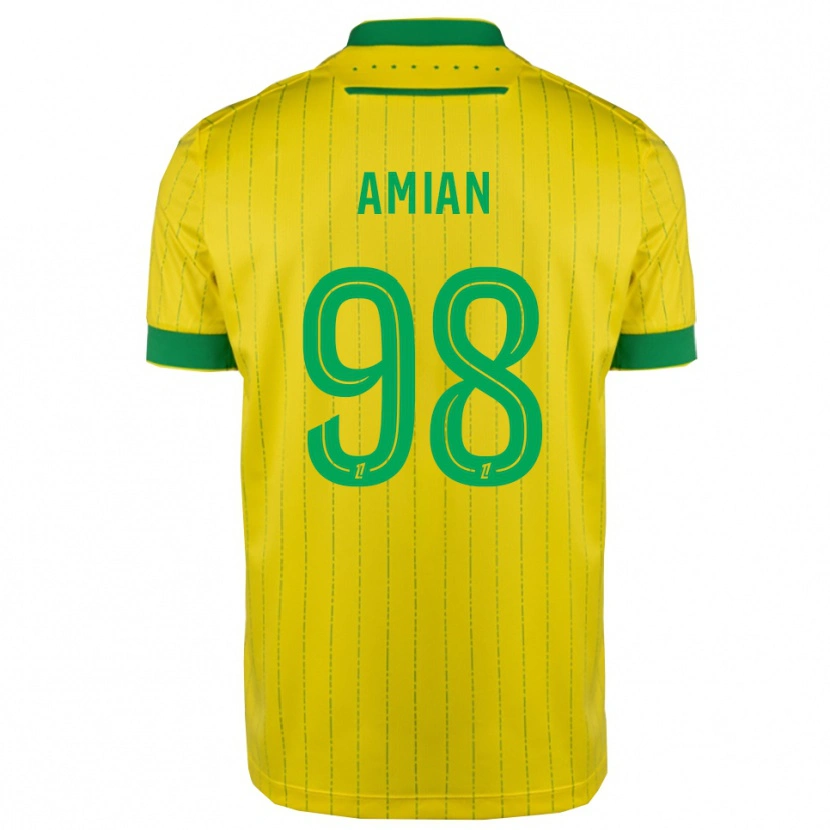 Danxen Dámské Kelvin Amian #98 Žlutá Zelená Domů Hráčské Dresy 2025/26 Dres