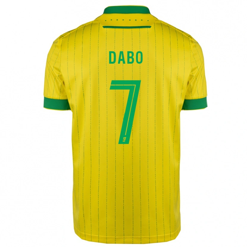 Danxen Dámské Moustapha Dabo #7 Žlutá Zelená Domů Hráčské Dresy 2025/26 Dres