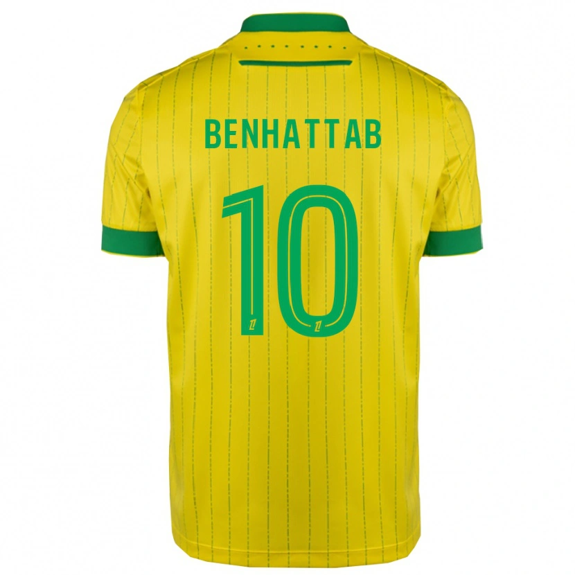 Danxen Dámské Yassine Benhattab #10 Žlutá Zelená Domů Hráčské Dresy 2025/26 Dres