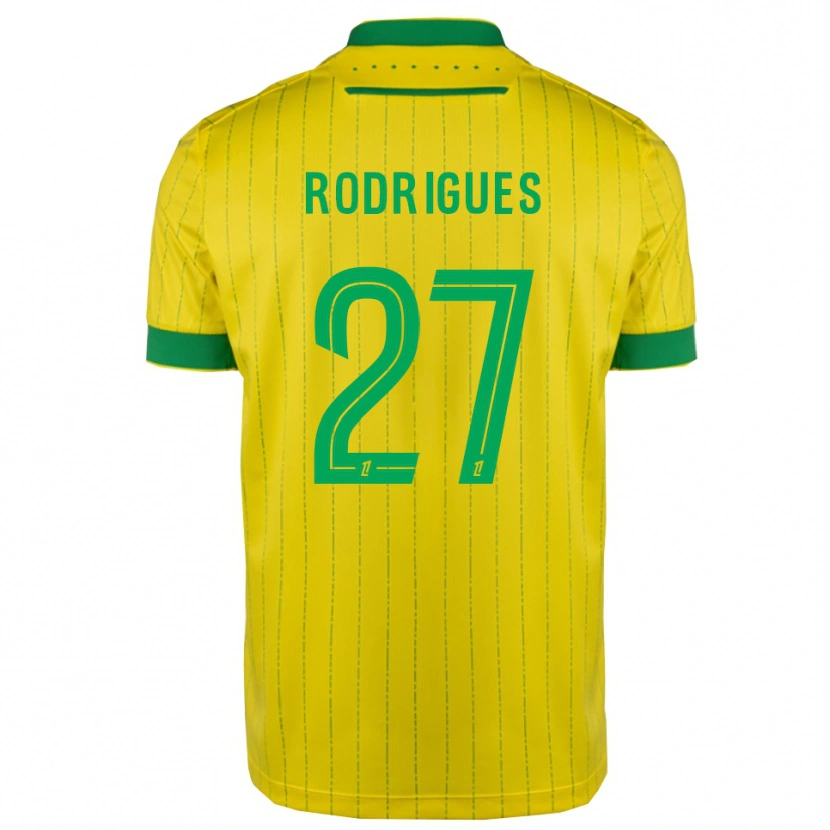 Danxen Dámské Nelly Rodrigues #27 Žlutá Zelená Domů Hráčské Dresy 2025/26 Dres