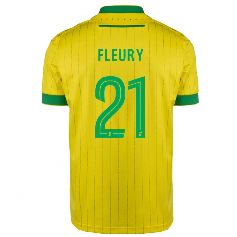 Danxen Dámské Louise Fleury #21 Žlutá Zelená Domů Hráčské Dresy 2025/26 Dres