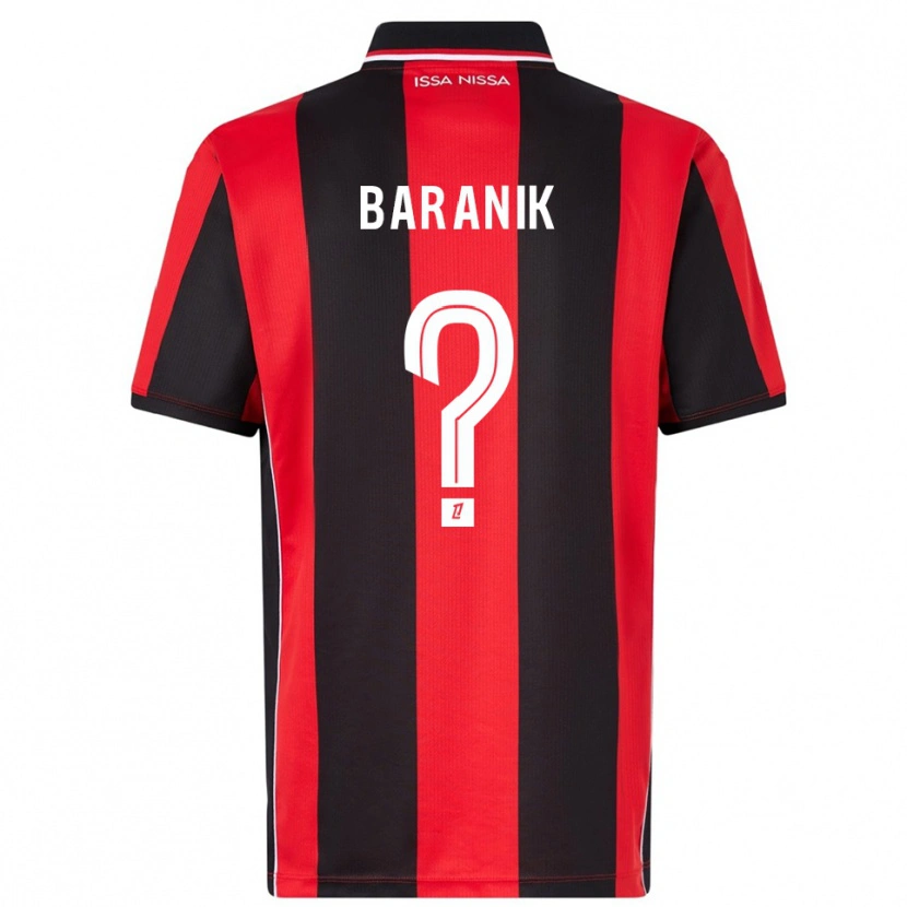 Danxen Dámské Evan Baranik #0 Červená Černá Domů Hráčské Dresy 2025/26 Dres