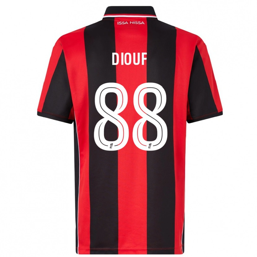 Danxen Dámské Yehvann Diouf #88 Červená Černá Domů Hráčské Dresy 2025/26 Dres