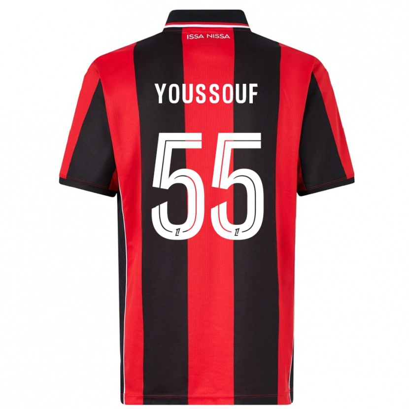 Danxen Dámské Youssouf Ndayishimiye #55 Červená Černá Domů Hráčské Dresy 2025/26 Dres