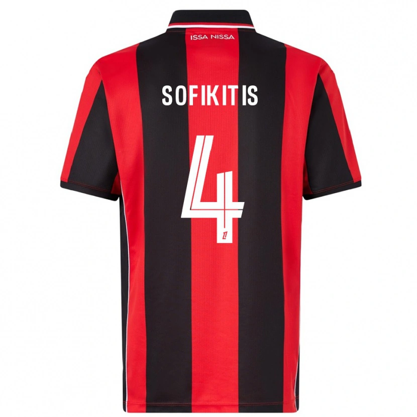Danxen Dámské Yanis Sofikitis #4 Červená Černá Domů Hráčské Dresy 2025/26 Dres