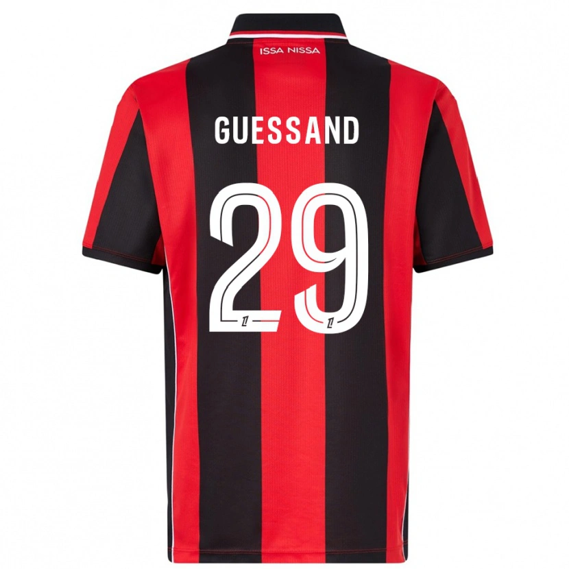 Danxen Dámské Evann Guessand #29 Červená Černá Domů Hráčské Dresy 2025/26 Dres