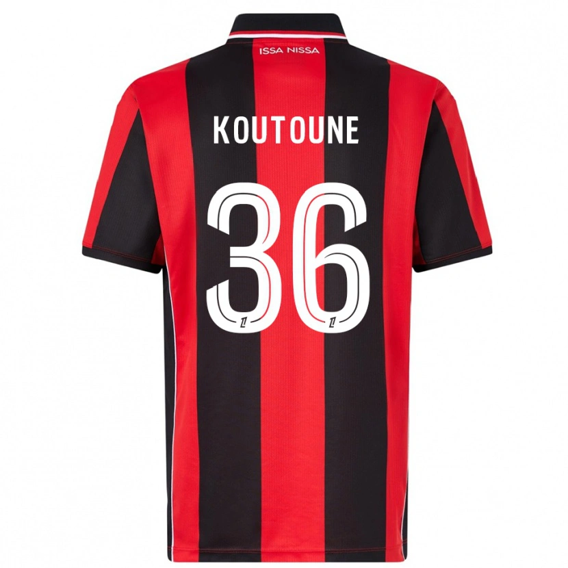 Danxen Dámské Hamza Koutoune #36 Červená Černá Domů Hráčské Dresy 2025/26 Dres