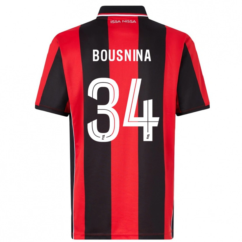 Danxen Dámské Farès Bousnina #34 Červená Černá Domů Hráčské Dresy 2025/26 Dres