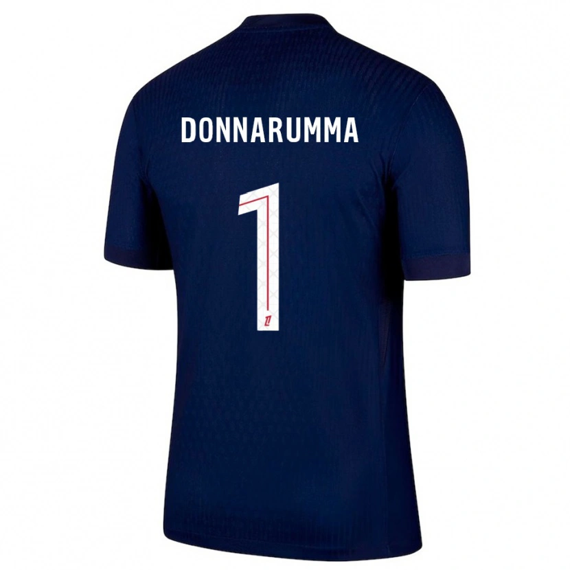 Danxen Dámské Gianluigi Donnarumma #1 Tmavě Modrá Červená Domů Hráčské Dresy 2025/26 Dres