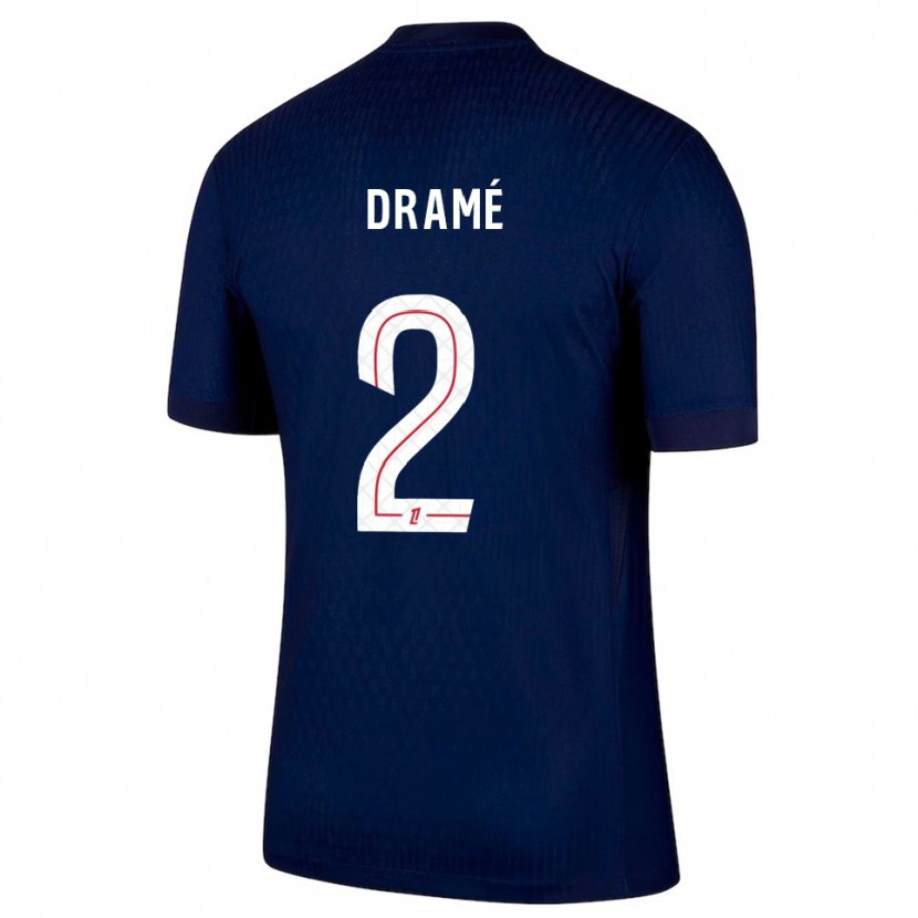 Danxen Dámské Abdou Fanné-Dramé #2 Tmavě Modrá Červená Domů Hráčské Dresy 2025/26 Dres