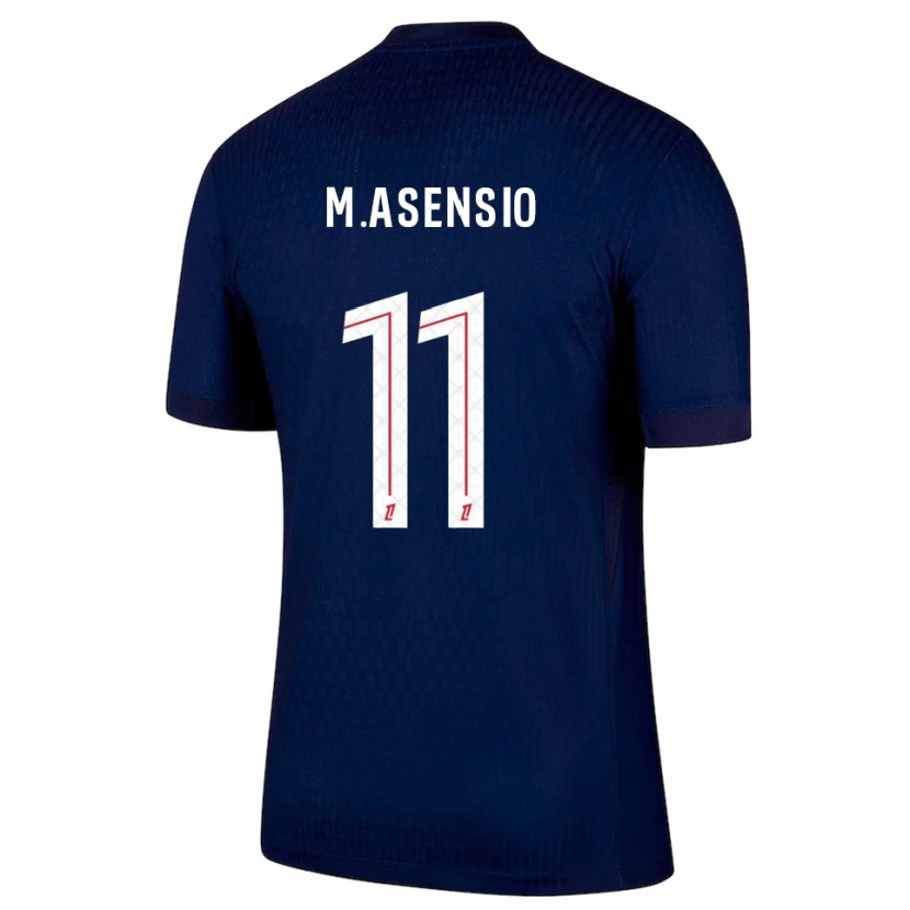 Danxen Dámské Marco Asensio #11 Tmavě Modrá Červená Domů Hráčské Dresy 2025/26 Dres