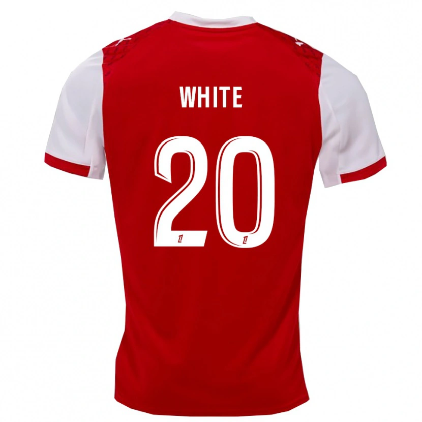 Danxen Dámské Morgan White #20 Červená Bílá Domů Hráčské Dresy 2025/26 Dres