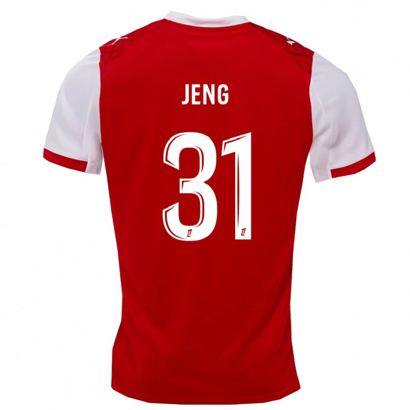 Danxen Dámské Malcolm Jeng #31 Červená Bílá Domů Hráčské Dresy 2025/26 Dres