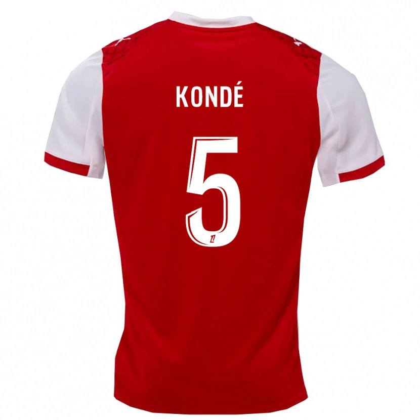 Danxen Dámské Jean-Charles Kondé #5 Červená Bílá Domů Hráčské Dresy 2025/26 Dres