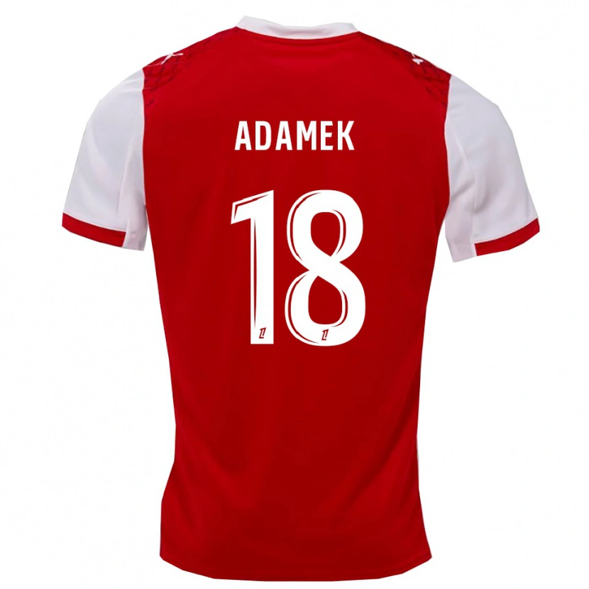 Danxen Dámské Kayla Adamek #18 Červená Bílá Domů Hráčské Dresy 2025/26 Dres