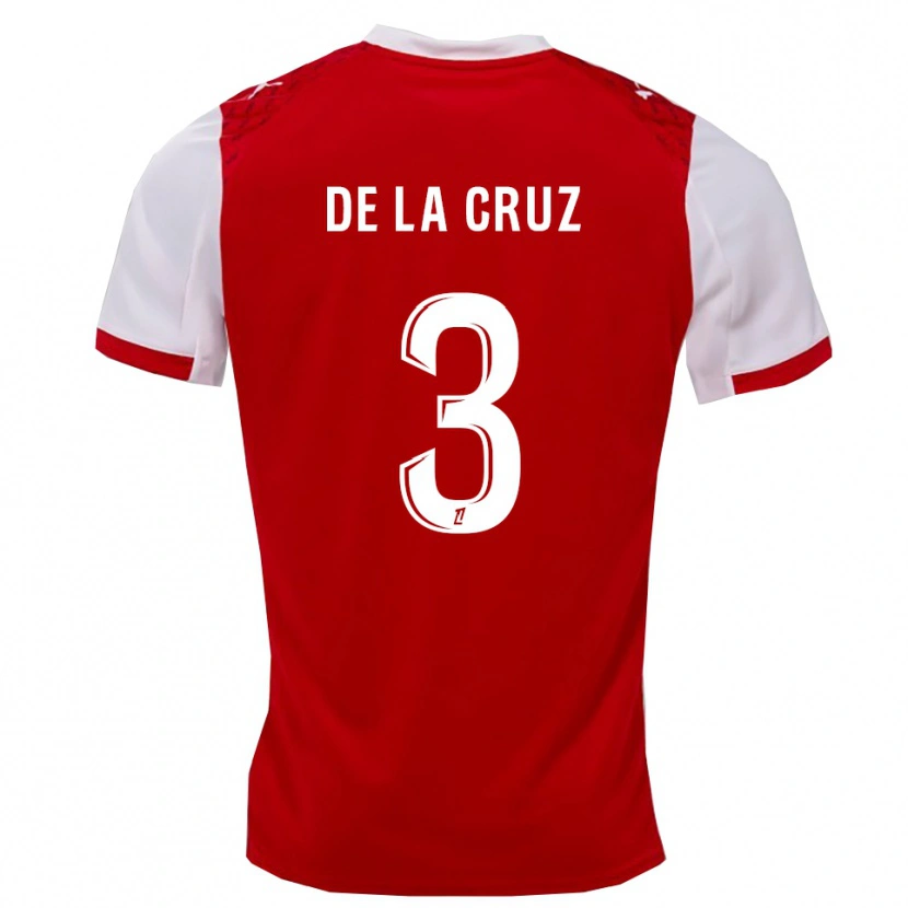 Danxen Dámské Maiky De La Cruz #3 Červená Bílá Domů Hráčské Dresy 2025/26 Dres