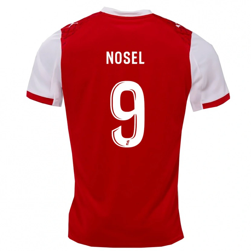 Danxen Dámské Adam Nosel #9 Červená Bílá Domů Hráčské Dresy 2025/26 Dres