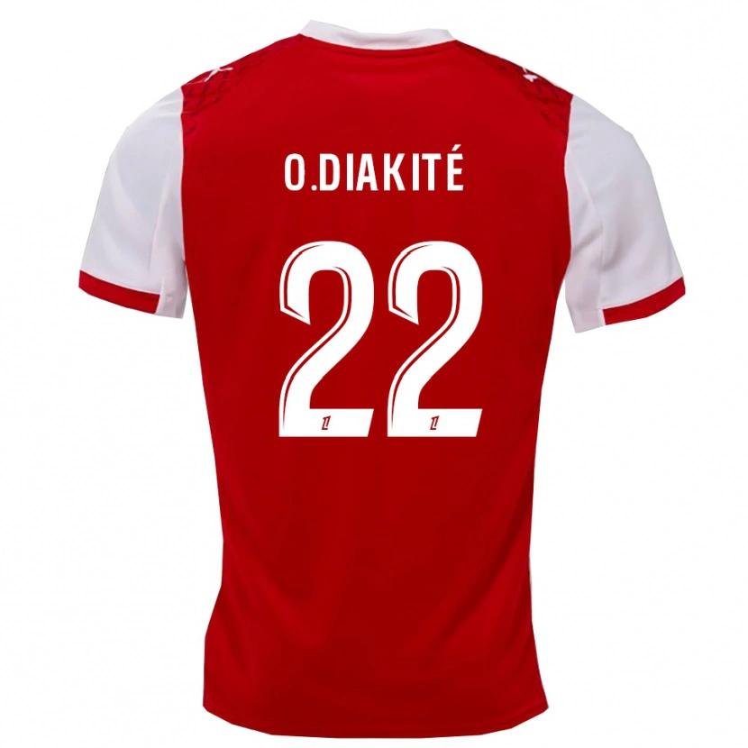 Danxen Dámské Oumar Diakité #22 Červená Bílá Domů Hráčské Dresy 2025/26 Dres