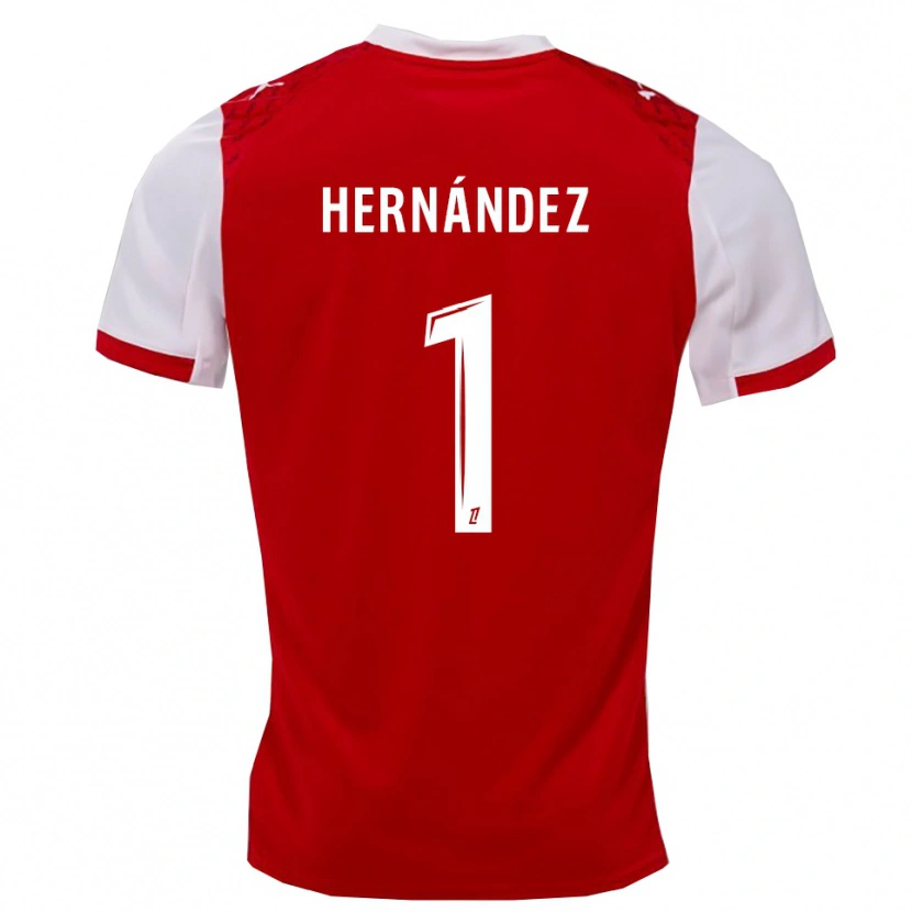 Danxen Dámské Melvin Hernández #1 Červená Bílá Domů Hráčské Dresy 2025/26 Dres