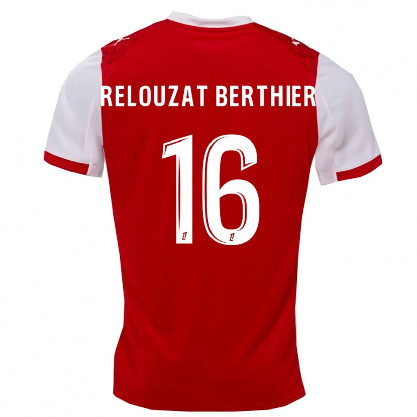 Danxen Dámské Maxime Relouzat Berthier #16 Červená Bílá Domů Hráčské Dresy 2025/26 Dres