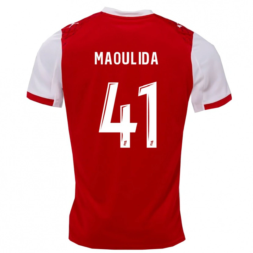 Danxen Dámské Assimina Maoulida #41 Červená Bílá Domů Hráčské Dresy 2025/26 Dres