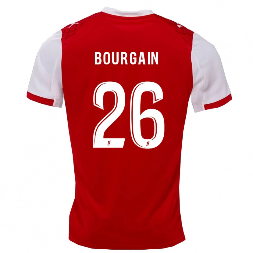 Danxen Dámské Léa Bourgain #26 Červená Bílá Domů Hráčské Dresy 2025/26 Dres