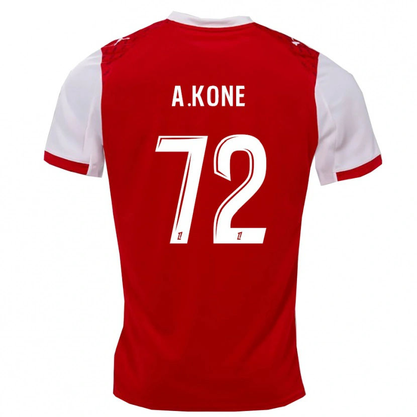 Danxen Dámské Amadou Koné #72 Červená Bílá Domů Hráčské Dresy 2025/26 Dres