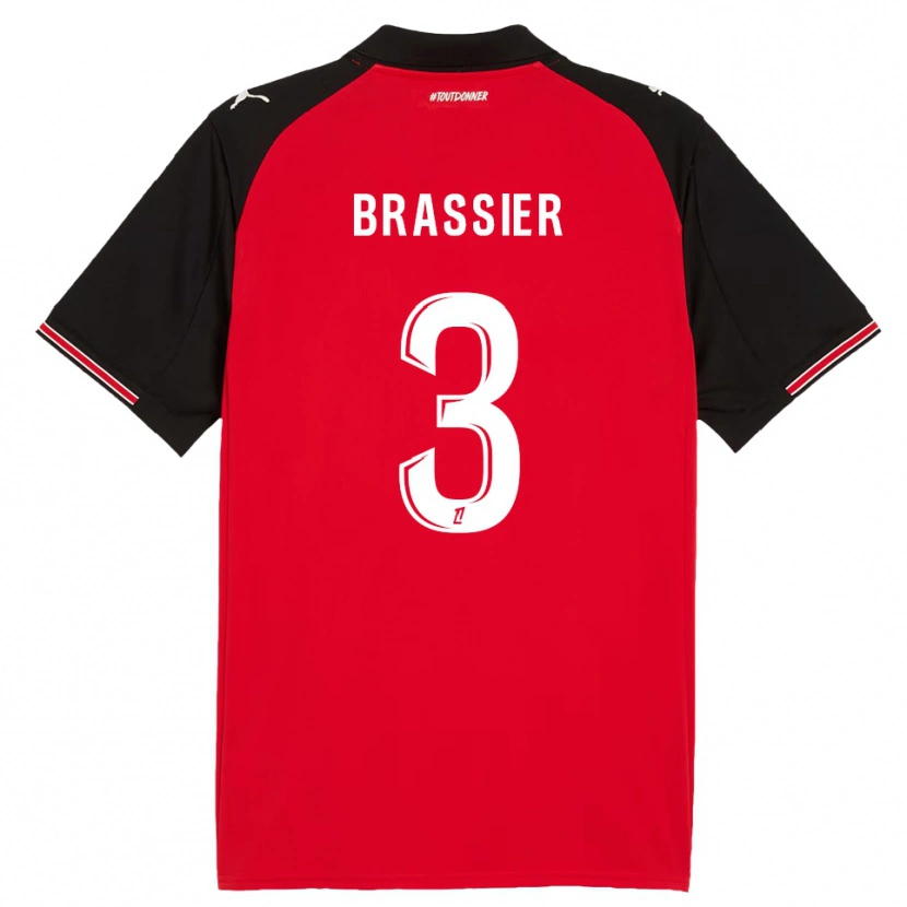 Danxen Dámské Lilian Brassier #3 Červená Černá Domů Hráčské Dresy 2025/26 Dres