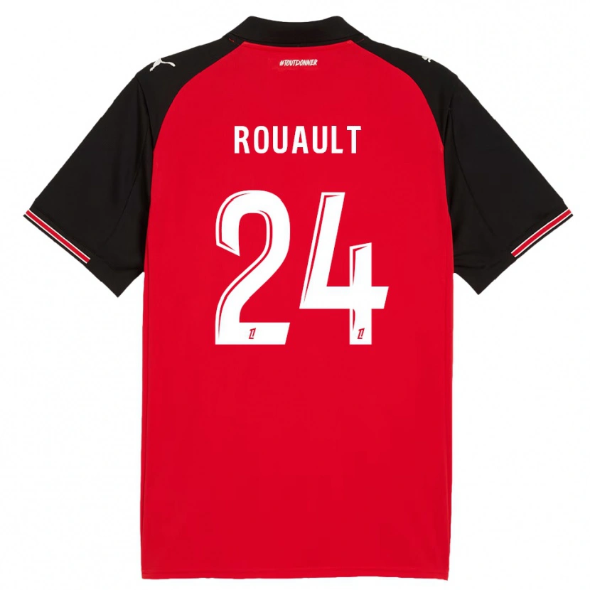 Danxen Dámské Anthony Rouault #24 Červená Černá Domů Hráčské Dresy 2025/26 Dres